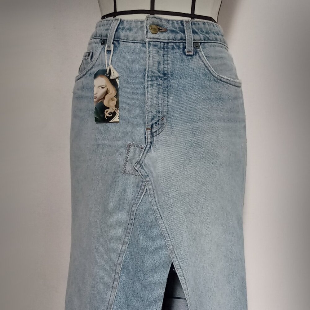 Vintage jeans upcycled skirt